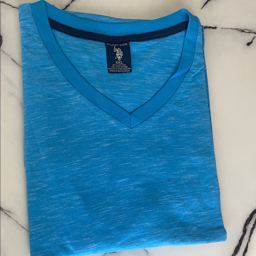 Men's Blue V-Neck Sweater